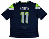 Seahawks Percy Harvin Signed Navy Blue Nike Game Jersey PSA/DNA Itp #5A31389
