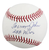 Dodgers Tommy John "288 Wins" Authentic Signed OML Baseball BAS #BV01139