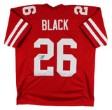 Kaelon Black Authentic Signed Red Pro Style Jersey Autographed JSA Witness