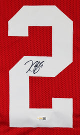 Kaelon Black Authentic Signed Red Pro Style Jersey Autographed JSA Witness