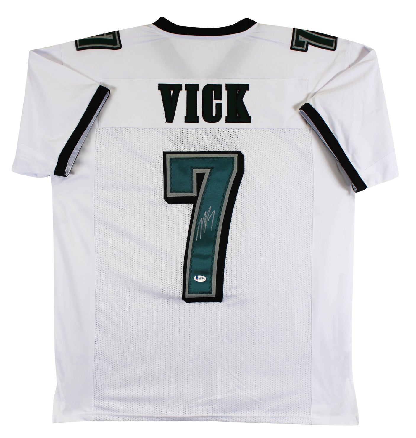 Michael Vick Authentic Signed White Pro Style Jersey BAS Witnessed #WC28349