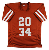 Ricky Williams & Earl Campbell Signed Burnt Orange Pro Style Jersey BAS & JSA W