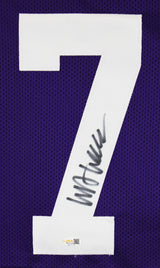 LSU Whit Weeks Authentic Signed Purple Pro Style Jersey Autographed JSA Witness