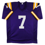 LSU Whit Weeks Authentic Signed Purple Pro Style Jersey Autographed JSA Witness
