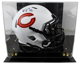 Bears Brian Urlacher "HOF 18" Signed Lunar F/S Speed Rep Helmet W/ Case BAS Wit