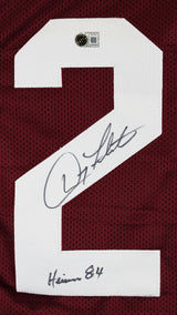 Boston College Doug Flutie "Heisman 84" Signed Maroon Pro Style Jersey BAS Wit 2