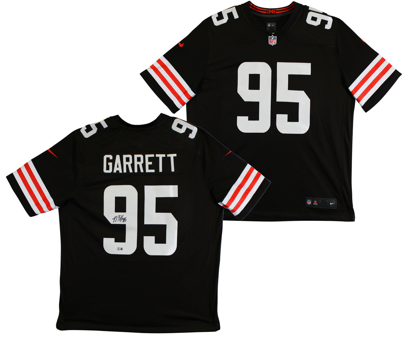 Browns Myles Garrett Authentic Signed Brown Nike Limited Jersey BAS Witnessed