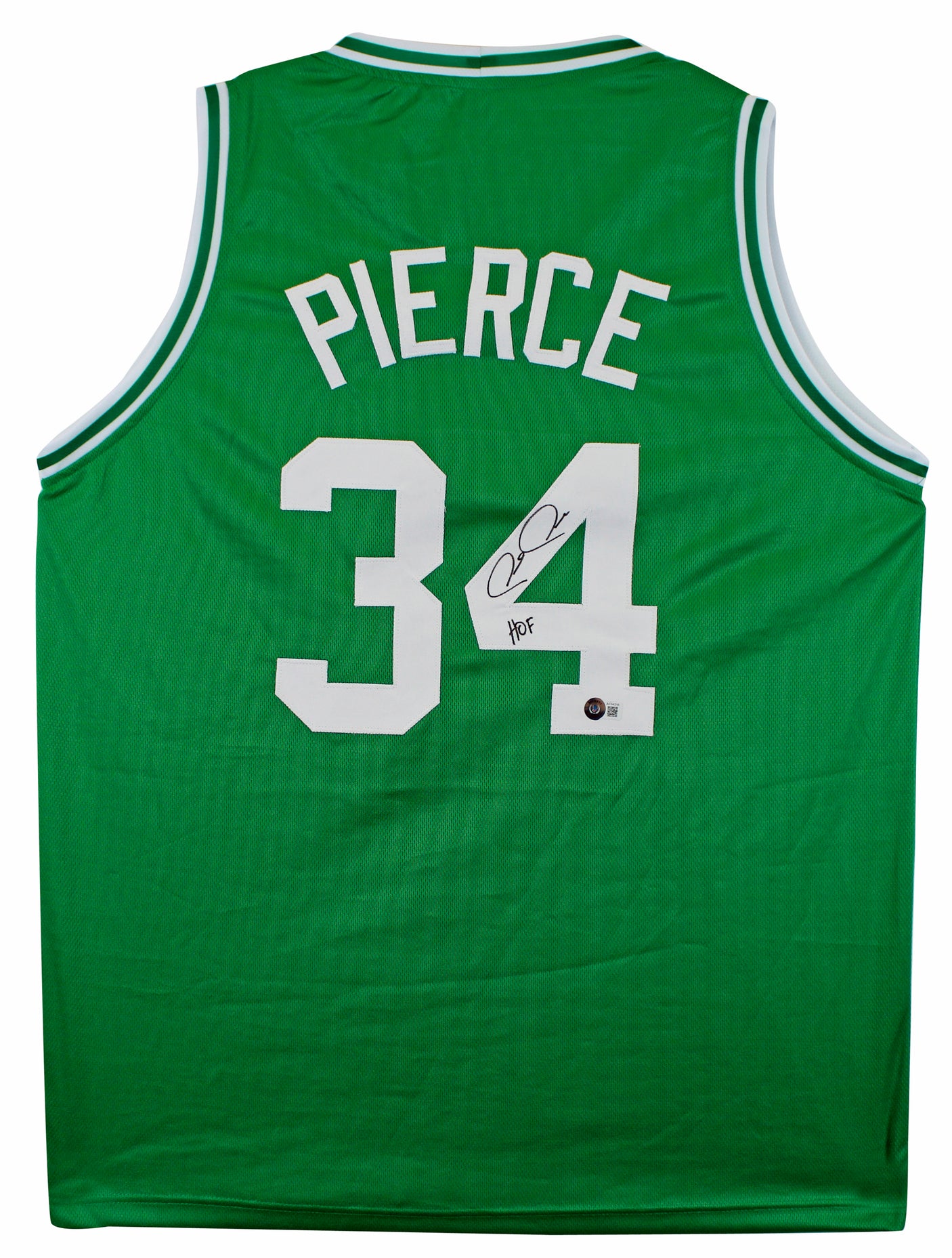 Paul Pierce "HOF" Authentic Signed Green Pro Style Jersey Autographed BAS