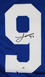 Laiatu Latu Authentic Signed Blue Pro Style Jersey Autographed JSA Witness
