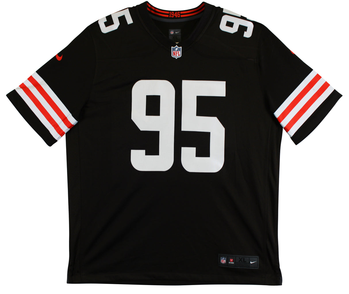 Browns Myles Garrett Authentic Signed Brown Nike Limited Jersey BAS Witnessed