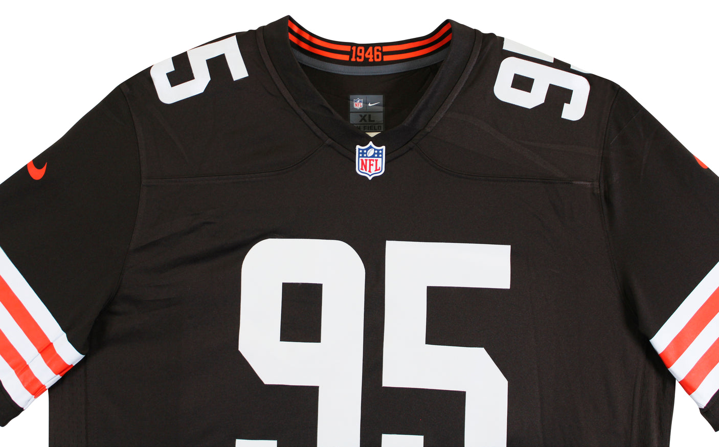 Browns Myles Garrett Authentic Signed Brown Nike Limited Jersey BAS Witnessed