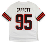 Browns Myles Garrett Authentic Signed White Nike Limited Jersey BAS Witnessed