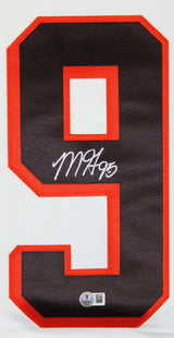 Browns Myles Garrett Authentic Signed White Nike Limited Jersey BAS Witnessed