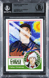 Chevy Chase Christmas Vacation Signed Father Christmas Custom Card BAS Slabbed