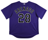 Rockies Nolan Arenado Signed Purple Majestic Cool Base Jersey MLB #VS095919