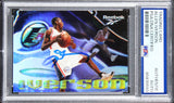 76ers Allen Iverson Signed 1996 Skybox Silver #100 Rookie Card PSA/DNA Slabbed