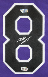 Rockies Nolan Arenado Signed Purple Majestic Cool Base Jersey MLB #VS095919