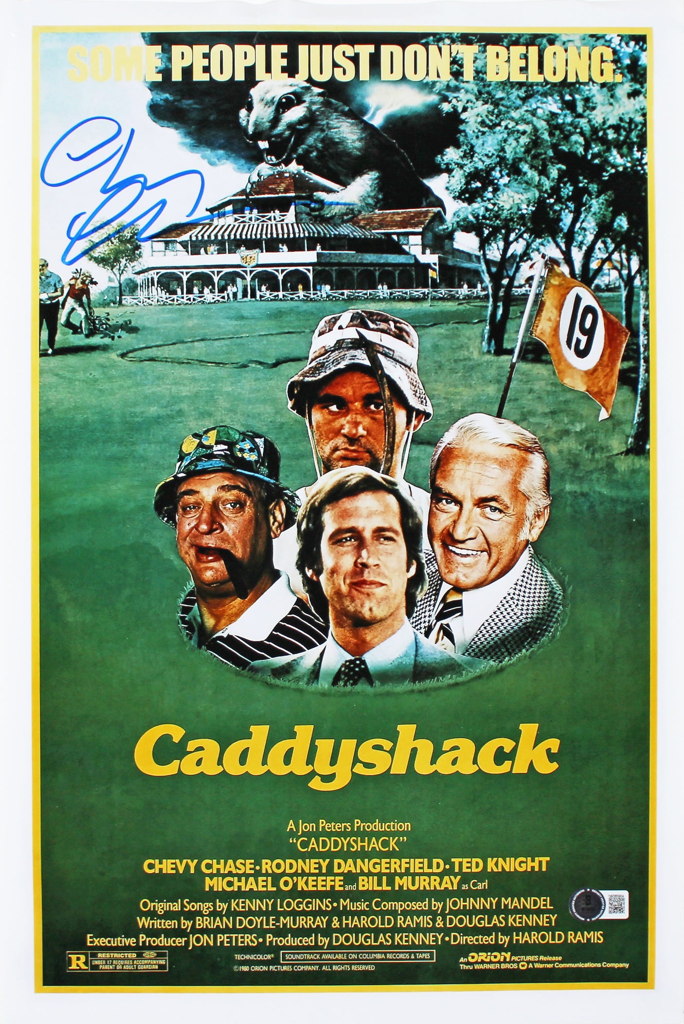 Chevy Chase Caddyshack Authentic Signed 12x18 Photo BAS Witnessed #1W385904