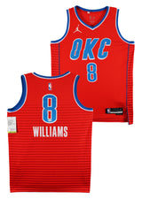 Thunder Jalen Williams Signed Orange Nike Statement Edition Swingman Jersey JSA