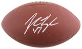 Buccaneers John Lynch Signed Wilson Super Grip Football w/ Case BAS Witnessed