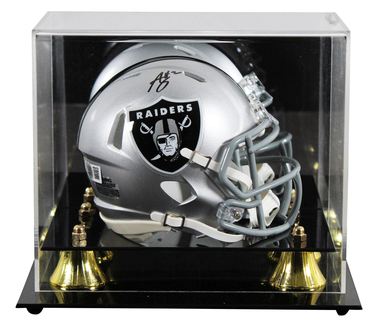 Raiders Ashton Jeanty Authentic Signed Speed Mini Helmet W/ Case BAS Witnessed