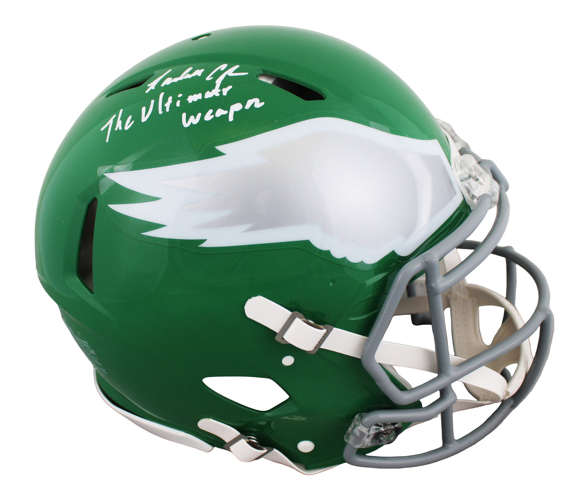 Randall Cunningham "Ultimate Weapon" Signed 23 Alt F/S Speed Proline Helmet BAS