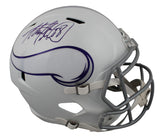 Vikings Adrian Peterson Signed 2024 Alt Full Size Speed Rep Helmet W/ Case BAS W