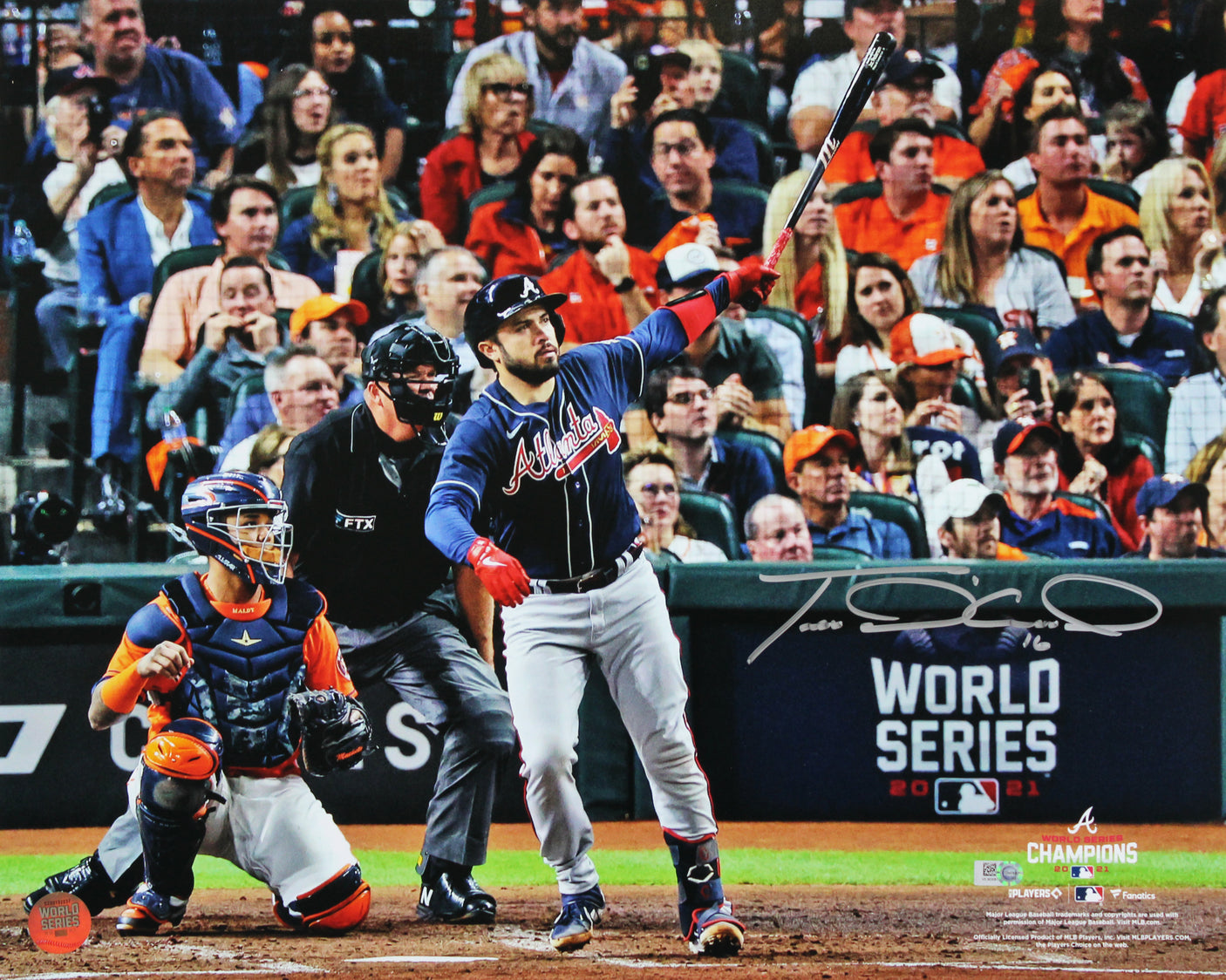 Braves Travis D'Arnaud Authentic Signed 16x20 Horizontal Photo Autographed MLB