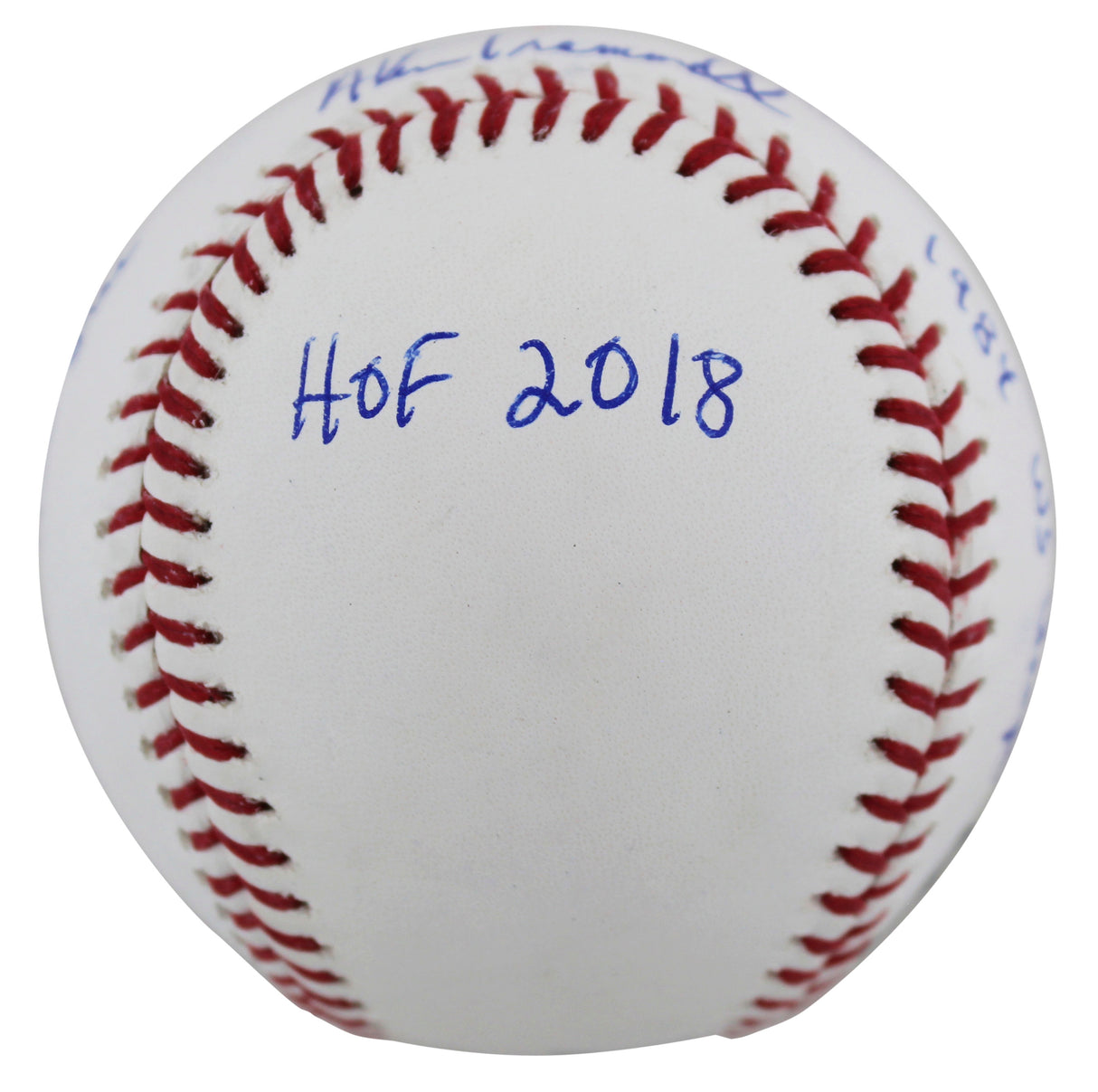 Tigers Alan Trammell "Career Stat" Authentic Signed Oml Baseball w/Case BAS Wit