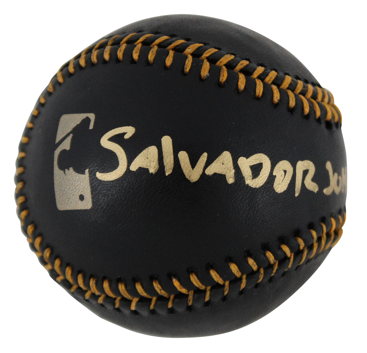 Royals Salvador Johan Perez Diaz Full Name Signed Black Oml Baseball w/ Case BAS