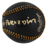 Royals Salvador Johan Perez Diaz Full Name Signed Black Oml Baseball w/ Case BAS