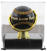 Royals Salvador Johan Perez Diaz Full Name Signed Black Oml Baseball w/ Case BAS