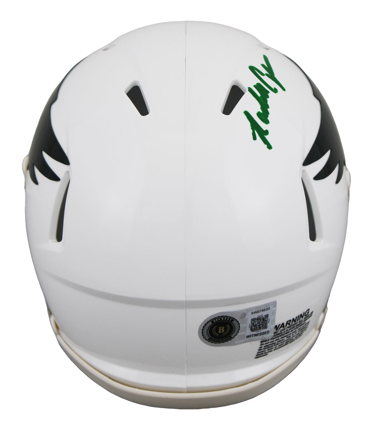 Eagles Randall Cunningham Signed 1969-73 TB Speed Mini Helmet W/ Case BAS Wit