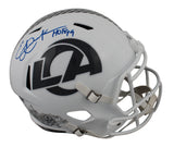 Rams Eric Dickerson "HOF 99" Signed STS III F/S Speed Rep Helmet W/ Case BAS Wit