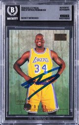 Lakers Shaquille O'Neal Signed 1996 Skybox Premium #58 Card Auto 10! BAS Slabbed
