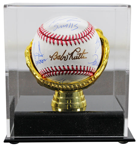 Sandlot (8) Guiry, Leopardi, Renna, +5 Signed Babe Ruth Baseball w/ Case BAS
