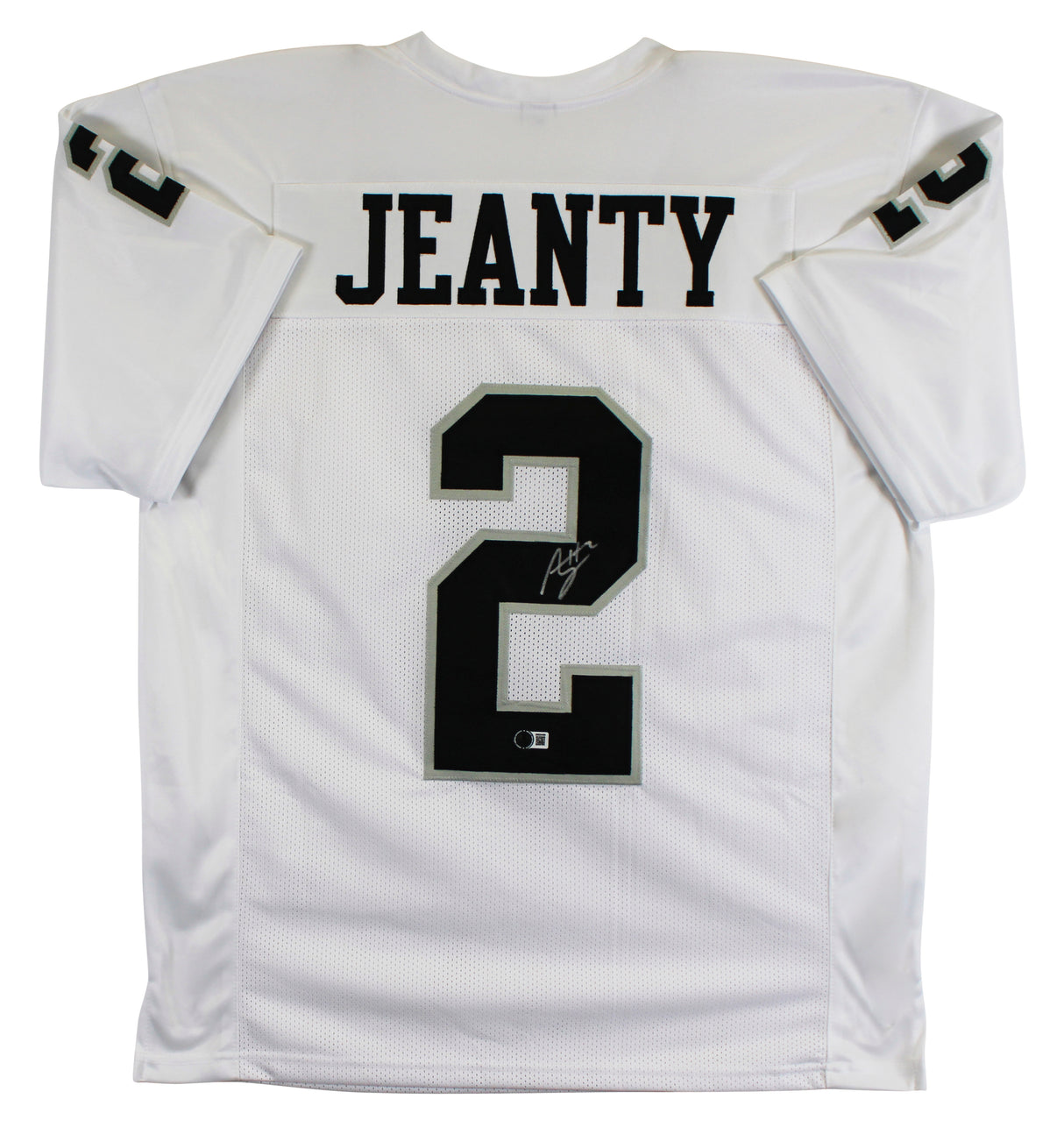 Ashton Jeanty Authentic Signed White Pro Style Jersey Autographed BAS Witnessed