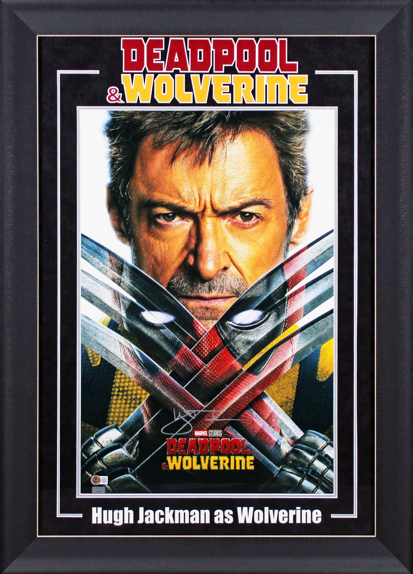 Hugh Jackman Deadpool & Wolverine Authentic Signed Framed 16x24 Photo BAS