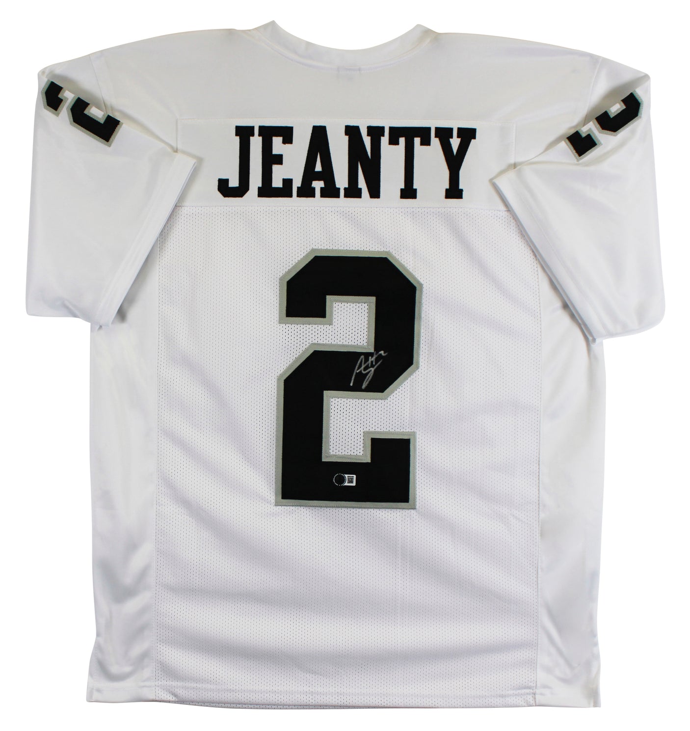 Ashton Jeanty Authentic Signed White Pro Style Jersey Autographed BAS Witnessed