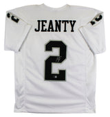 Ashton Jeanty Authentic Signed White Pro Style Jersey Autographed BAS Witnessed