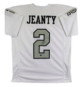 Ashton Jeanty Authentic Signed White Color Rush Pro Style Jersey BAS Witnessed