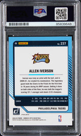 76ers Allen Iverson Signed 2024 Donruss Optic Legends #237 Card PSA/DNA Slabbed