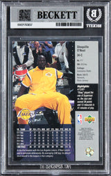 Lakers Shaquille O'Neal Signed 1997 Upper Deck #242 Card Auto 10! BAS Slabbed