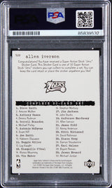 76ers Allen Iverson Signed 1997 Upper Deck Stick-Ums #S20 Card PSA/DNA Slabbed