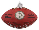 Jerome Bettis & Hines Ward Signed "Duke" Team Showcase Football W/ Case BAS Wit