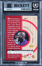Shaquille O'Neal Signed 1998 Upper Deck Hardcourt #53 Card Auto 10! BAS Slabbed
