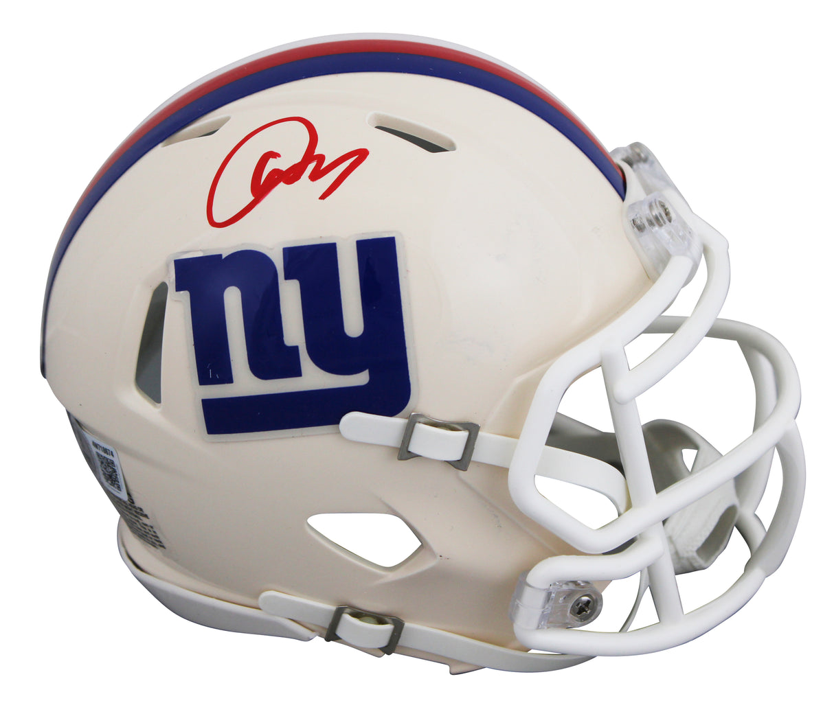 Giants Abdul Carter Signed Retro Speed Mini Helmet W/ Case BAS Witnessed