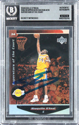 Shaquille O'Neal Signed 1998 Upper Deck Ovation #C16 Card Auto 10! BAS Slabbed