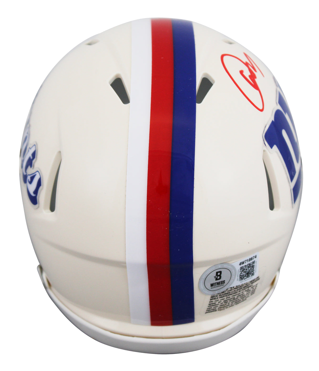Giants Abdul Carter Signed Retro Speed Mini Helmet W/ Case BAS Witnessed