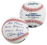 Pete Rose "Mr Trump Make America Strong Again" Signed OML Baseball BAS #BV01137